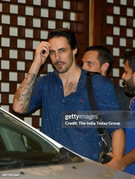 Mitchell Johnson during the party organised to celebrate Mumbai Indians victory in the Indian Premier League 2017 in Mumbai.