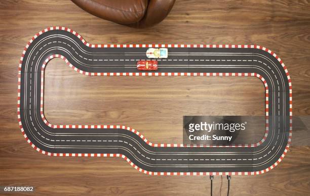 racecar toy - circuit automobile fotografías e imágenes de stock
