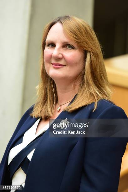 Michelle Ballantyne, new Scottish Conservative Party list MSP for South Scotland, poses for photographs on the day she is sworn in to the Scottish...