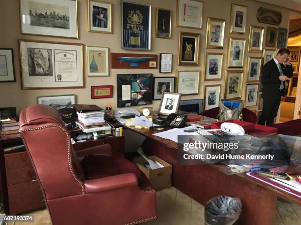 View of Donald Trump's office in Trump Tower, New York, New York, November 21, 2016. The photo was taken during a shoot, for a CNN book cover, which...