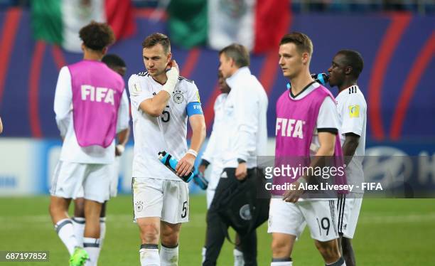 Benedikt Gimber of Germany looks dejected after the FIFA U-20 World Cup Korea Republic 2017 group B match between Mexico and Germany at Daejeon World...