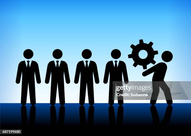 business and corporate challenges blue vector background - man clean background stock illustrations