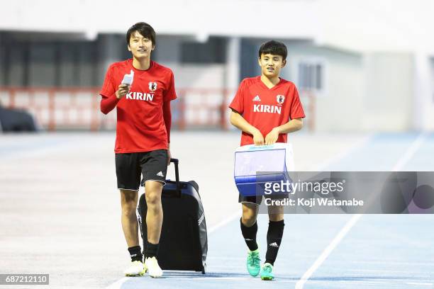 Takefusa Kubo of Japan looks on during a training session ahead of the FIFA U-20 World Cup Korea Republic 2017 group D match against Uruguay on May...