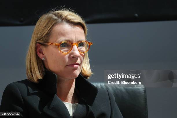 Dorothee Blessing, vice chairman of investment banking in EMEA at JPMorgan Chase & Co., looks on during the German Institute for Economic Research in...