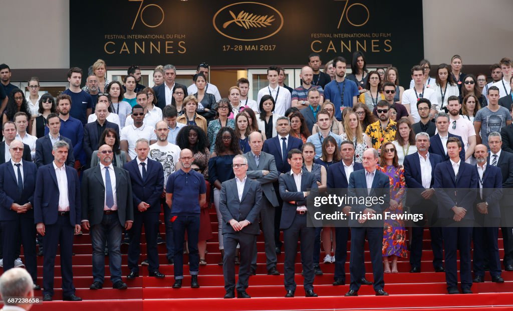 Cannes Film Festival Hold Minutes Silence For The Victims Of The Manchester Terror Attack - The 70th Annual Cannes Film Festival