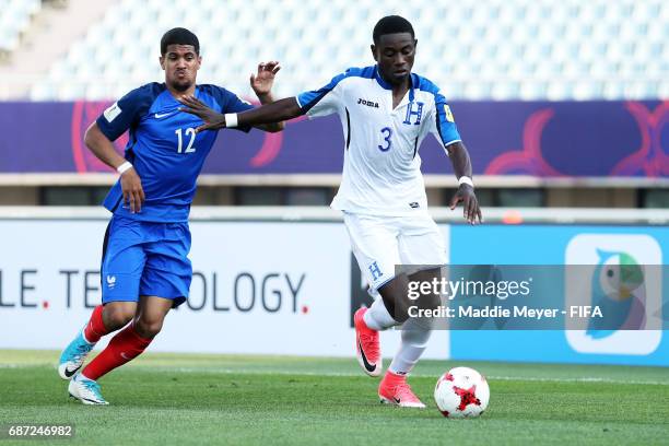 Ludovic Blas of France and Wesly Decas of Honduras battle for control of the ball during the FIFA U-20 World Cup Korea Republic 2017 group E match...