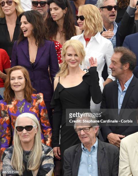 Juliette Binoche, Uma Thurman, Isabelle Huppert, Nicole Kidman; Vincent Lindon, Jane Campion and Ken Loach attend the 70th Anniversary Photocall...