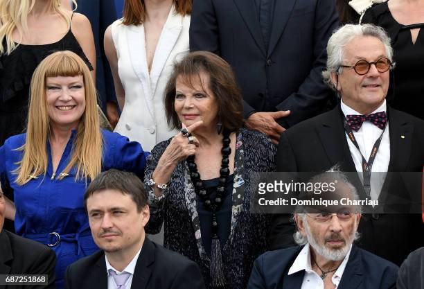 Andrea Arnold, Claudia Cardinale; George Miller Cristian Mungiu and Jerry Schatzberg attend the 70th Anniversary photocall during the 70th annual...
