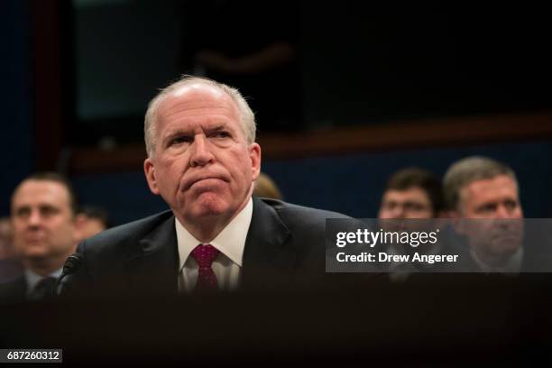 Former Director of the U.S. Central Intelligence Agency John Brennan testifies before the House Permanent Select Committee on Intelligence on Capitol...