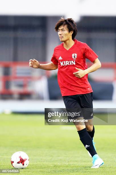 Koki Ogawa of Japan in action during a training session ahead of the FIFA U-20 World Cup Korea Republic 2017 group D match against Uruguay on May 23,...