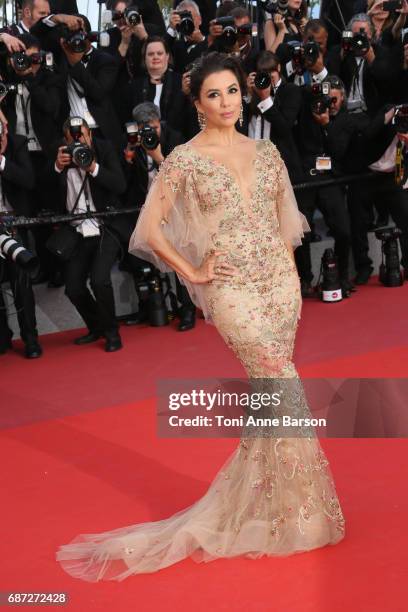 Eva Longoria attends the "The Killing Of A Sacred Deer" screening during the 70th annual Cannes Film Festival at Palais des Festivals on May 22, 2017...