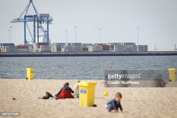 The deepwater container terminal at the Norht Terminal in Gdansk is seen on 20 May, 2017. The port is one of the fastest growing in the Baltic region...