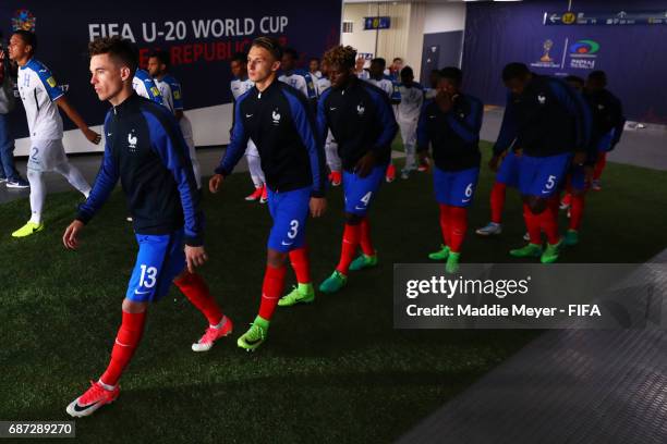 France takes the field before the FIFA U-20 World Cup Korea Republic 2017 group E match between France and Honduras at Cheonan Baekseok Stadium on...