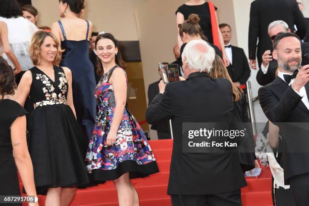 Yann Arthus Bertrans, Maud Fontenoy and a guest attend 'The Killing Of A Sacred Deer' premiere during the 70th annual Cannes Film Festival at Palais...