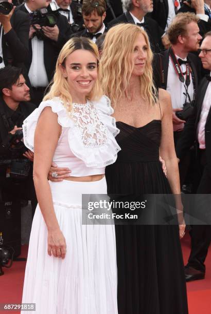 Elodie Bouchez and Sandrine Kiberlain attend 'The Killing Of A Sacred Deer' premiere during the 70th annual Cannes Film Festival at Palais des...