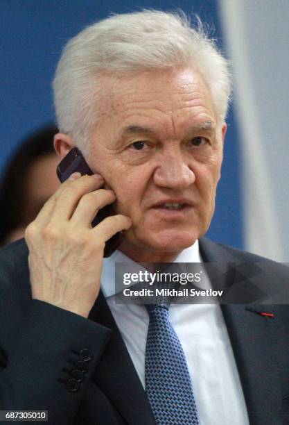 Russian billionaire and businessman Gennady Timchenko attends the Council on Sport and Physical Culture Meeting in Krasnodar, Russia, May 2017....