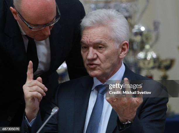 Russian billionaire and businessman Gennady Timchenko attends the Council on Sport and Physical Culture Meeting in Krasnodar, Russia, May 2017....