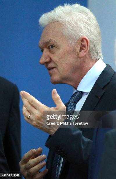 Russian billionaire and businessman Gennady Timchenko attends the Council on Sport and Physical Culture Meeting in Krasnodar, Russia, May 2017....