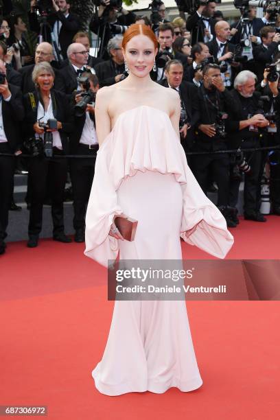 Barbara Meier attends the 70th Anniversary screening during the 70th annual Cannes Film Festival at Palais des Festivals on May 23, 2017 in Cannes,...