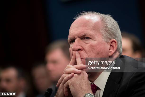 Former Director of the U.S. Central Intelligence Agency John Brennan testifies before the House Permanent Select Committee on Intelligence on Capitol...