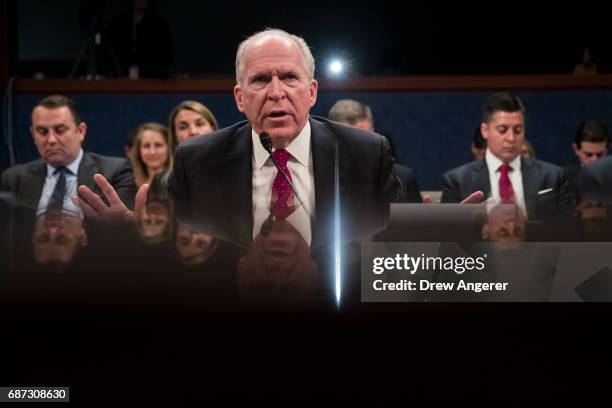 Former Director of the U.S. Central Intelligence Agency John Brennan testifies before the House Permanent Select Committee on Intelligence on Capitol...