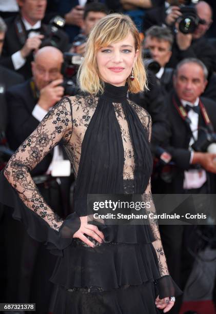 Celine Sallette attends the 70th Anniversary of the 70th annual Cannes Film Festival at Palais des Festivals on May 23, 2017 in Cannes, France.