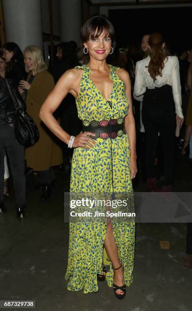 Actress Carla Gugino attends the screening after party for "Baywatch" hosted by The Cinema Society at Mr. Purple on May 22, 2017 in New York City.