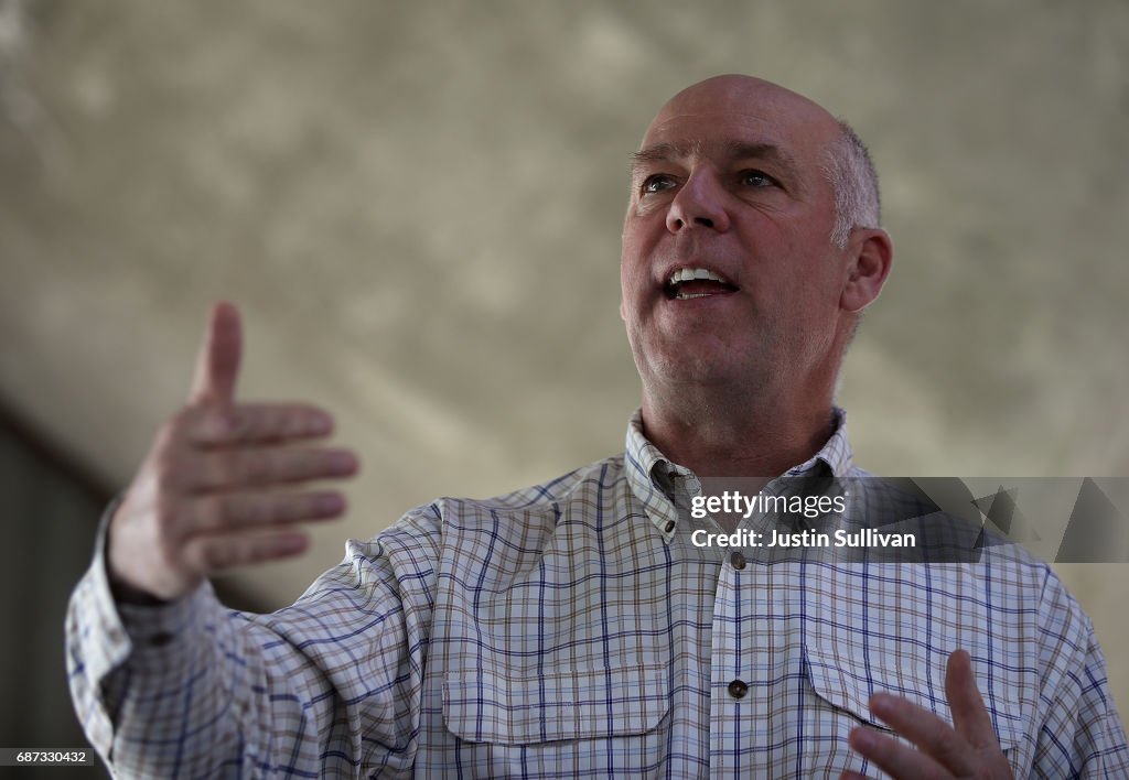 GOP Congressional Candidate Greg Gianforte Campaigns In Great Falls, MT