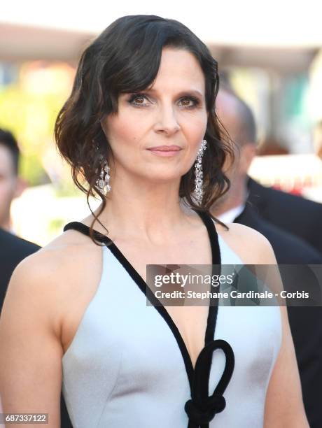 Juliette Binoche attends the 70th Anniversary of the 70th annual Cannes Film Festival at Palais des Festivals on May 23, 2017 in Cannes, France.