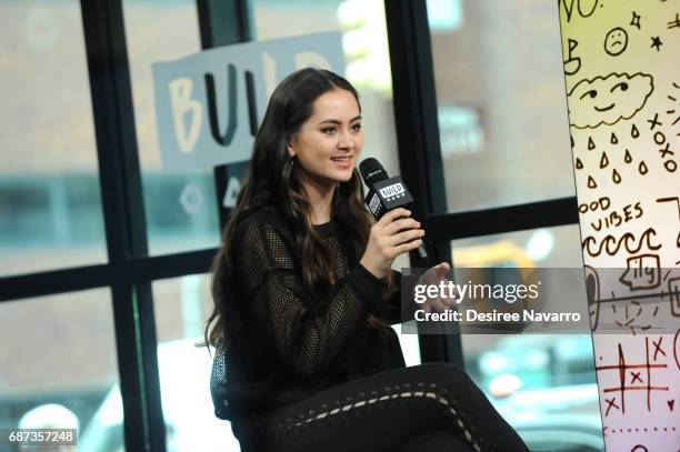 Singer Jasmine Thompson attends Build to discuss her Album 'Wonderland' at Build Studio on May 23, 2017 in New York City.