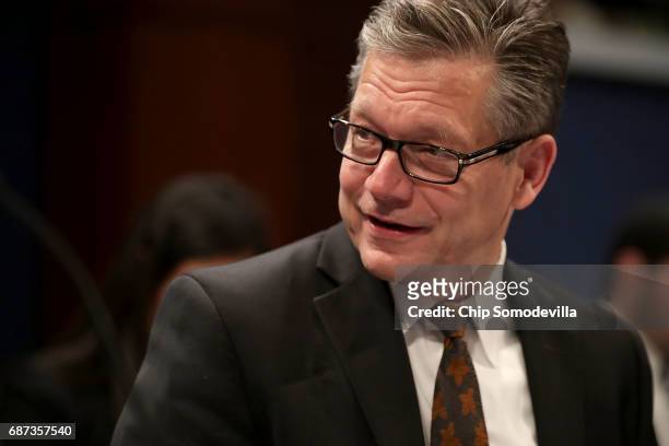 Homeland Security Department Inspector General John Roth prepares to testify before the House Homeland Security Committee's Border and Maritime...