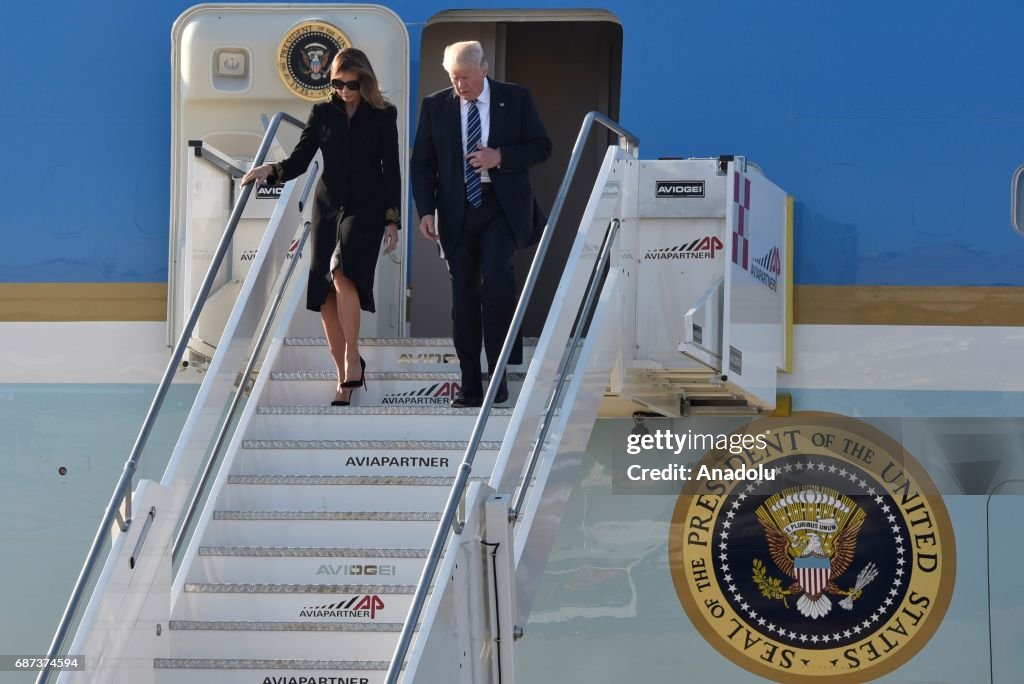 Trump Rome Italy U.S President Donald Trump and his wife Melania Trump arrive at... News ...