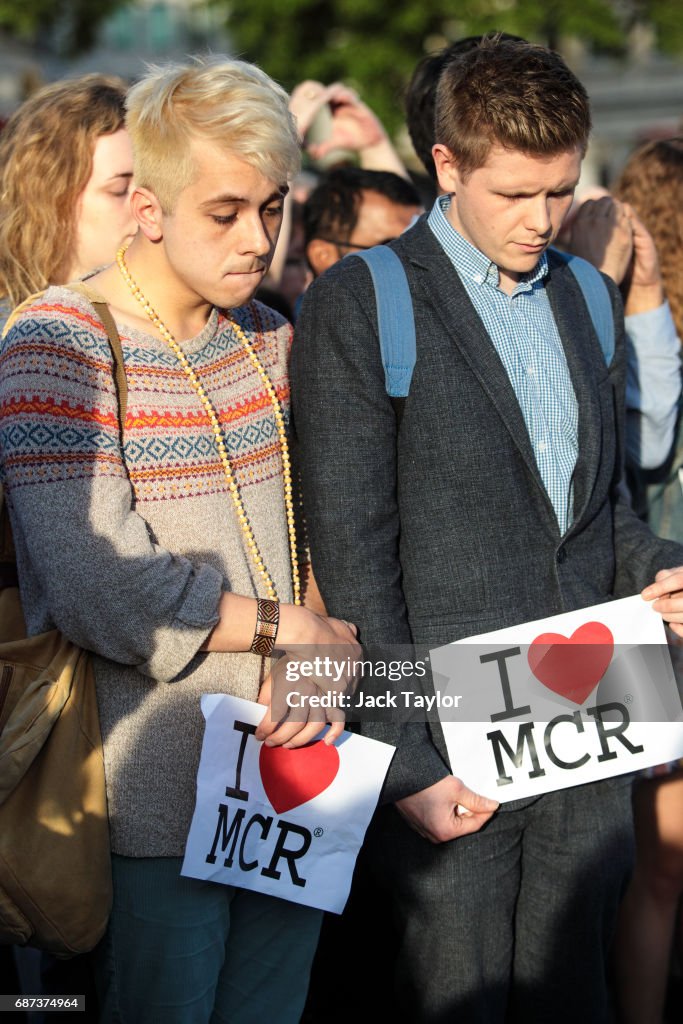 Vigils Are Held To Remember The Victims Of The Manchester Arena Terrorist Attack