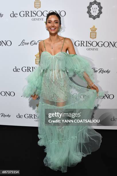 Italian actress Patricia Contreras poses during a photocall as she attends the De Grisogono Party on the sidelines of the 70th Cannes Film Festival,...