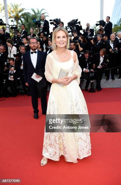 Marthe Keller attends the 70th Anniversary screening during the 70th annual Cannes Film Festival at Palais des Festivals on May 23, 2017 in Cannes,...