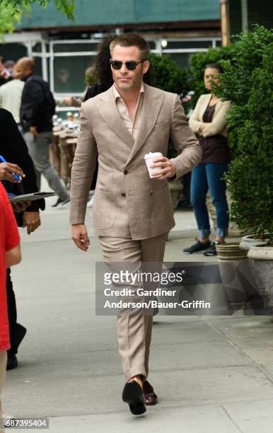 Chris Pine is seen on May 23, 2017 in New York City.