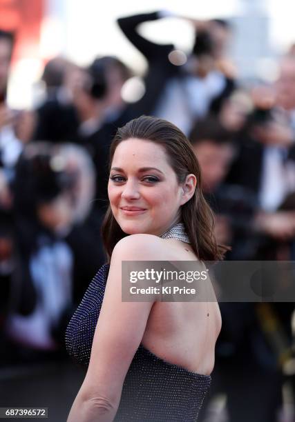 Marion Cotillard attends the 70th Anniversary of the 70th annual Cannes Film Festival at Palais des Festivals on May 23, 2017 in Cannes, France.