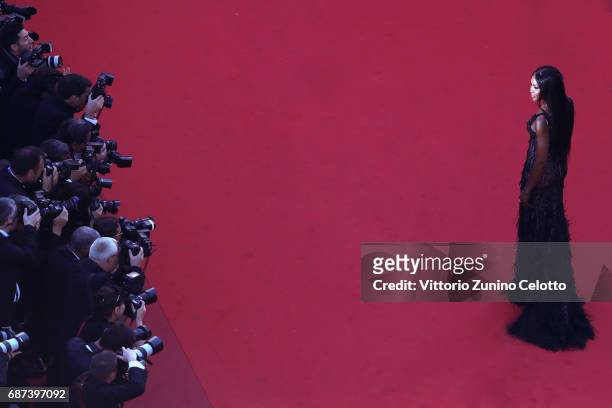 Naomi Campbell attends the 70th Anniversary Event during the 70th annual Cannes Film Festival at Palais des Festivals on May 23, 2017 in Cannes,...