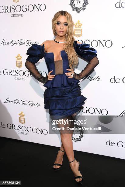 Rita Ora attends the De Grisogono "Love On The Rocks" party during the 70th annual Cannes Film Festival at Hotel du Cap-Eden-Roc on May 23, 2017 in...