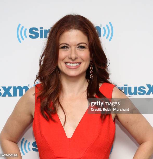 Debra Messing visits at SiriusXM Studios on May 23, 2017 in New York City.