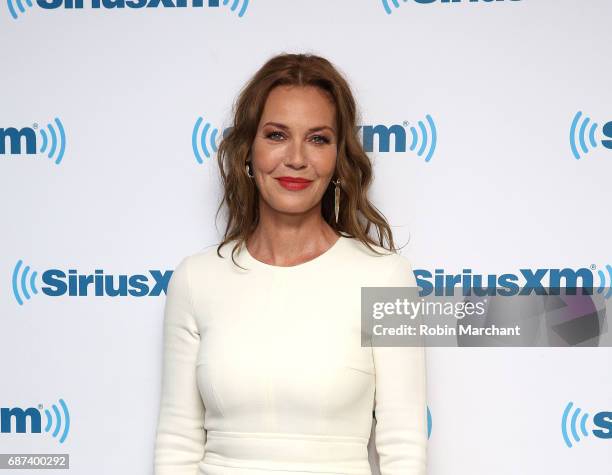 Connie Nielsen visits at SiriusXM Studios on May 23, 2017 in New York City.