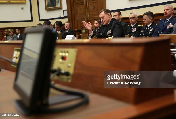 Adm. Michael Rogers, Director of National Security Agency and Commander of the U.S. Cyber Command, testifies during a hearing before the Emerging...
