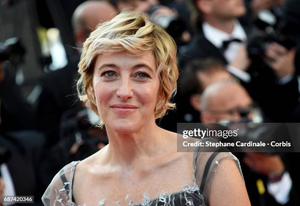 Actor Valeria Bruni Tedeschi attends the 70th Anniversary of the 70th annual Cannes Film Festival at Palais des Festivals on May 23, 2017 in Cannes,...