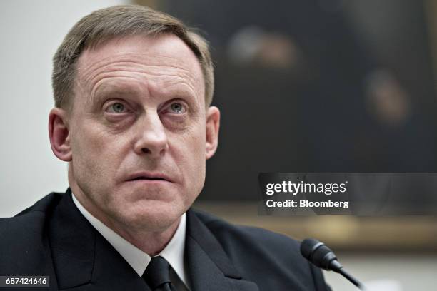 Michael Rogers, director of the National Security Agency , speaks during a House Armed Services Subcommittee hearing in Washington, D.C., U.S., on...