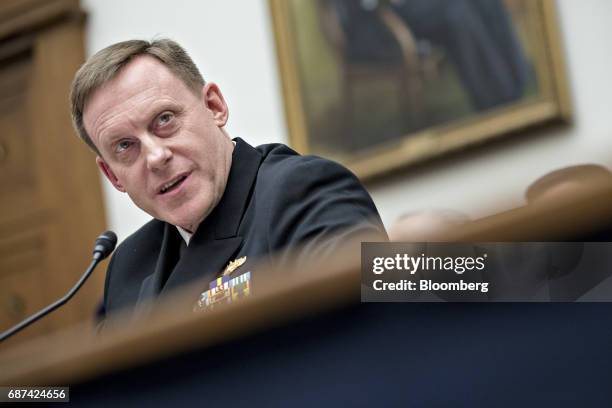 Michael Rogers, director of the National Security Agency , speaks during a House Armed Services Subcommittee hearing in Washington, D.C., U.S., on...