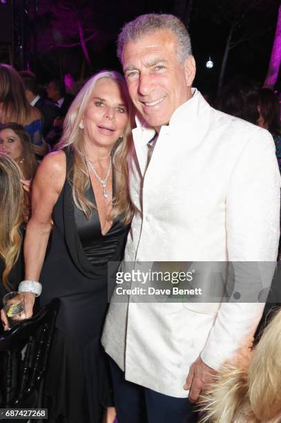 Tina Green and Steve Varsano attend the de Grisogono "Love On The Rocks" party during the 70th annual Cannes Film Festival at Hotel du Cap-Eden-Roc...