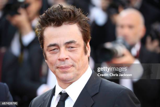 Actor Benicio del Toro attends the 70th Anniversary of the 70th annual Cannes Film Festival at Palais des Festivals on May 23, 2017 in Cannes, France.
