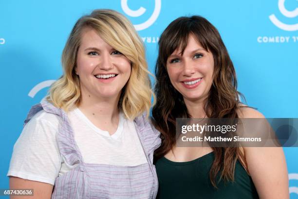 Actresses Jillian Bell and Charlotte Newhouse of 'Idiotsitter' attend Comedy Central's L.A. Press Day at Viacom Building on May 23, 2017 in Los...