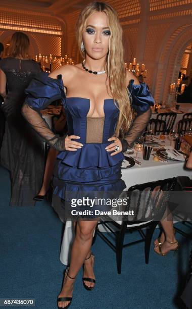 Rita Ora attends the de Grisogono "Love On The Rocks" party during the 70th annual Cannes Film Festival at Hotel du Cap-Eden-Roc on May 23, 2017 in...