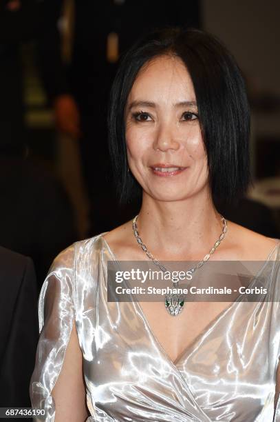 Director Naomi Kawase attends the "Hikari " premiere during the 70th annual Cannes Film Festival at Palais des Festivals on May 23, 2017 in Cannes,...